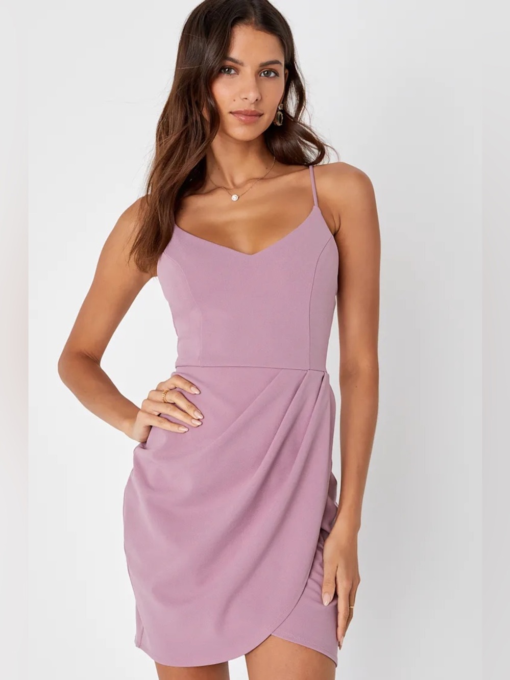 Lulu’s Lulus Forever Your Girl Mauve Pink Bodycon Dress Medium